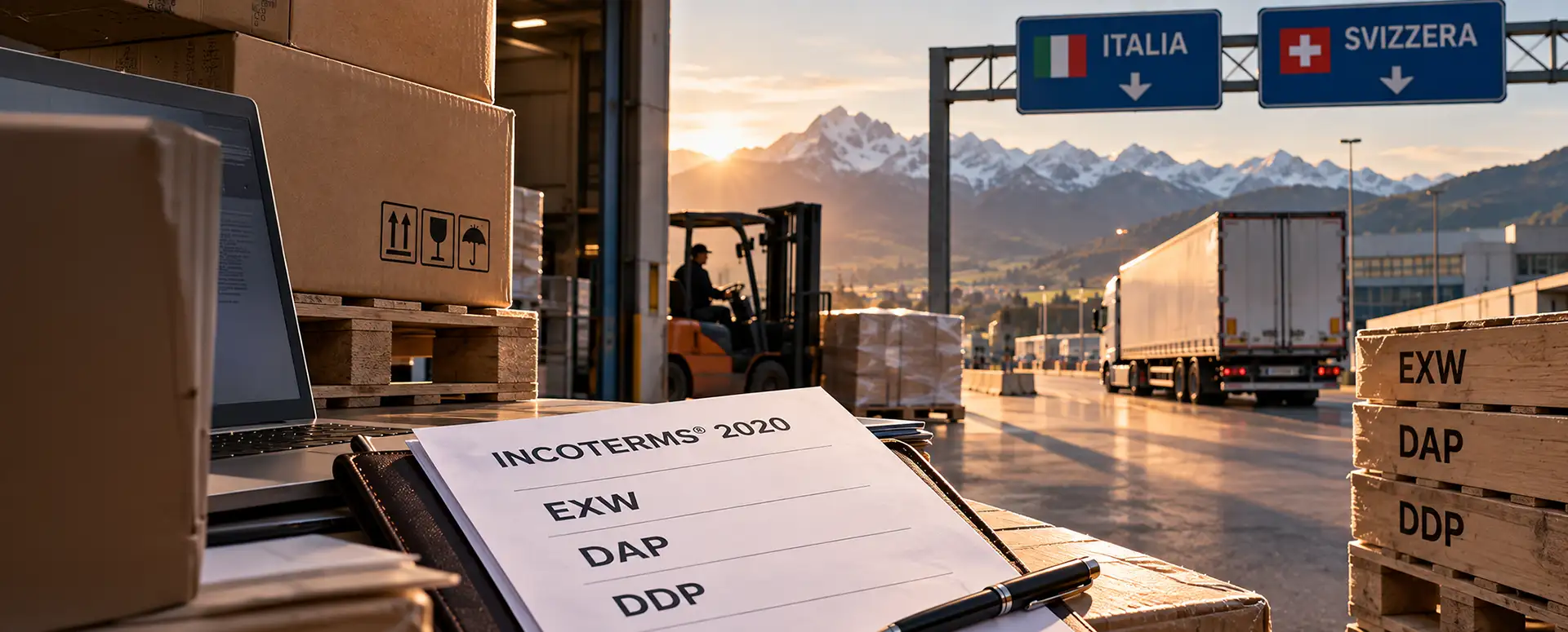DDP, DAP, EXW: cosa cambia davvero nelle spedizioni Italia-Svizzera